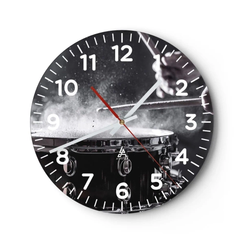 Zegar ścienny - Puls muzyki - 30x30 cm