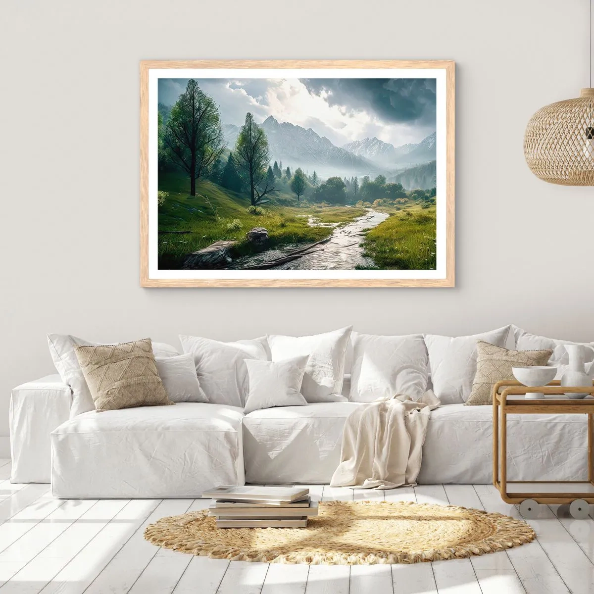 Plakat w ramie jasny dąb - Tam i z powrotem - 40x30 cm