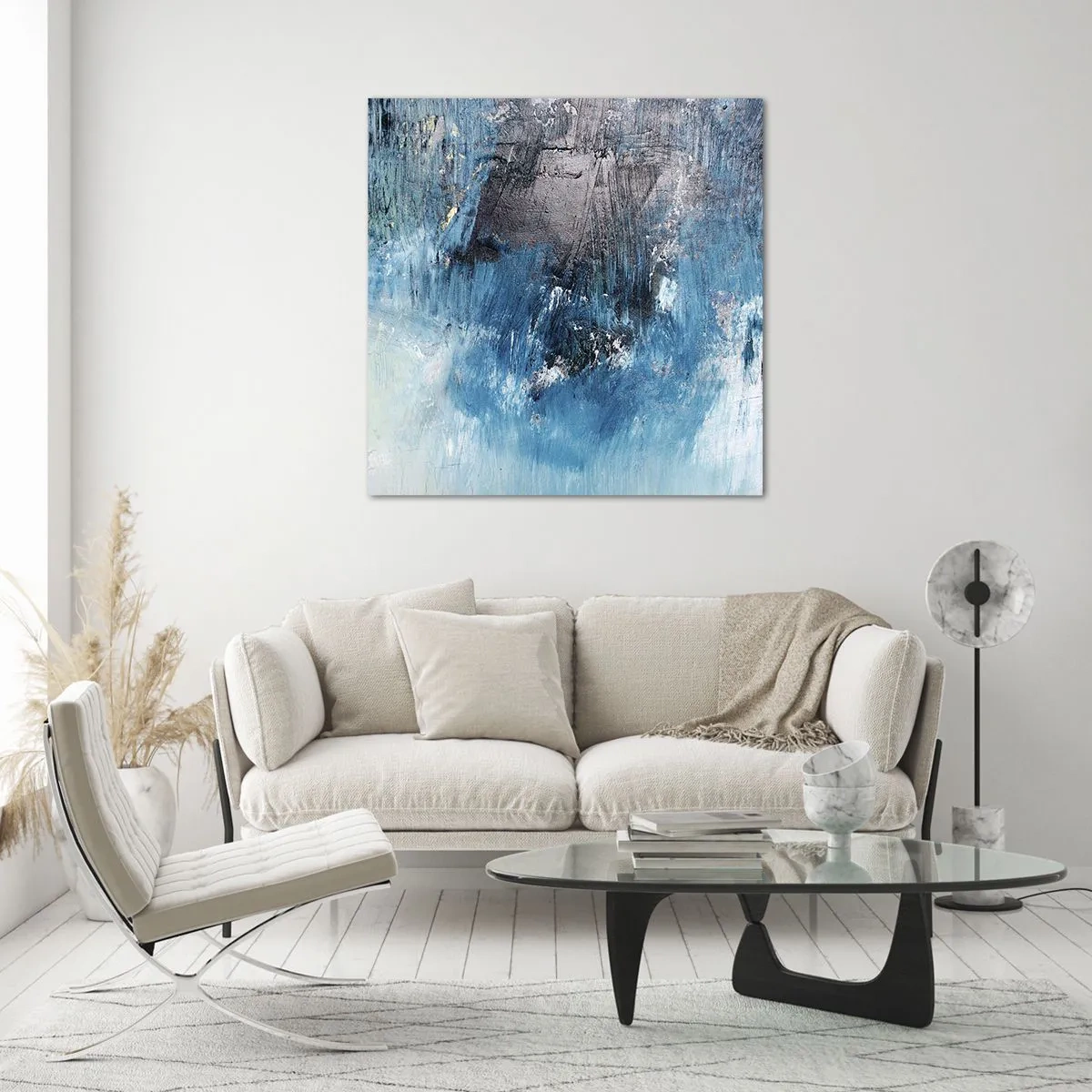 Obraz na szkle - Błękitna rapsodia - 50x50 cm