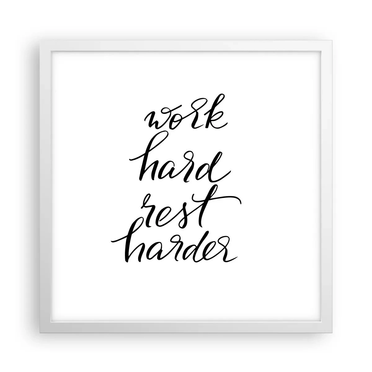 Plakat w białej ramie - Życiowa równowaga - 40x40 cm