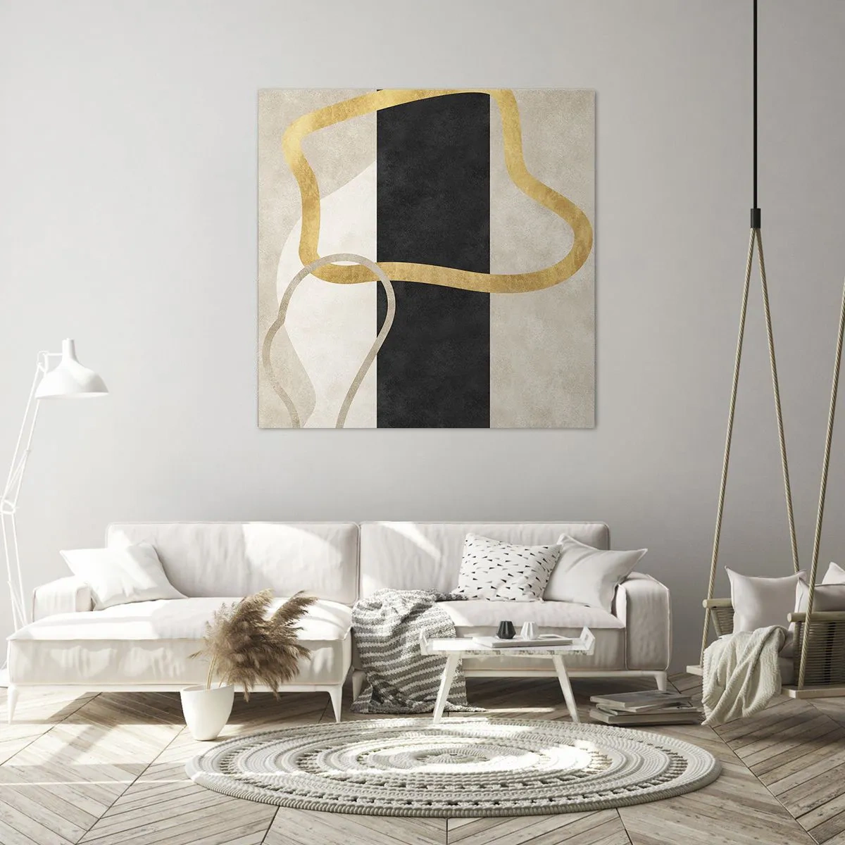 Obraz na płótnie - Kształty zapętlone - 70x70 cm