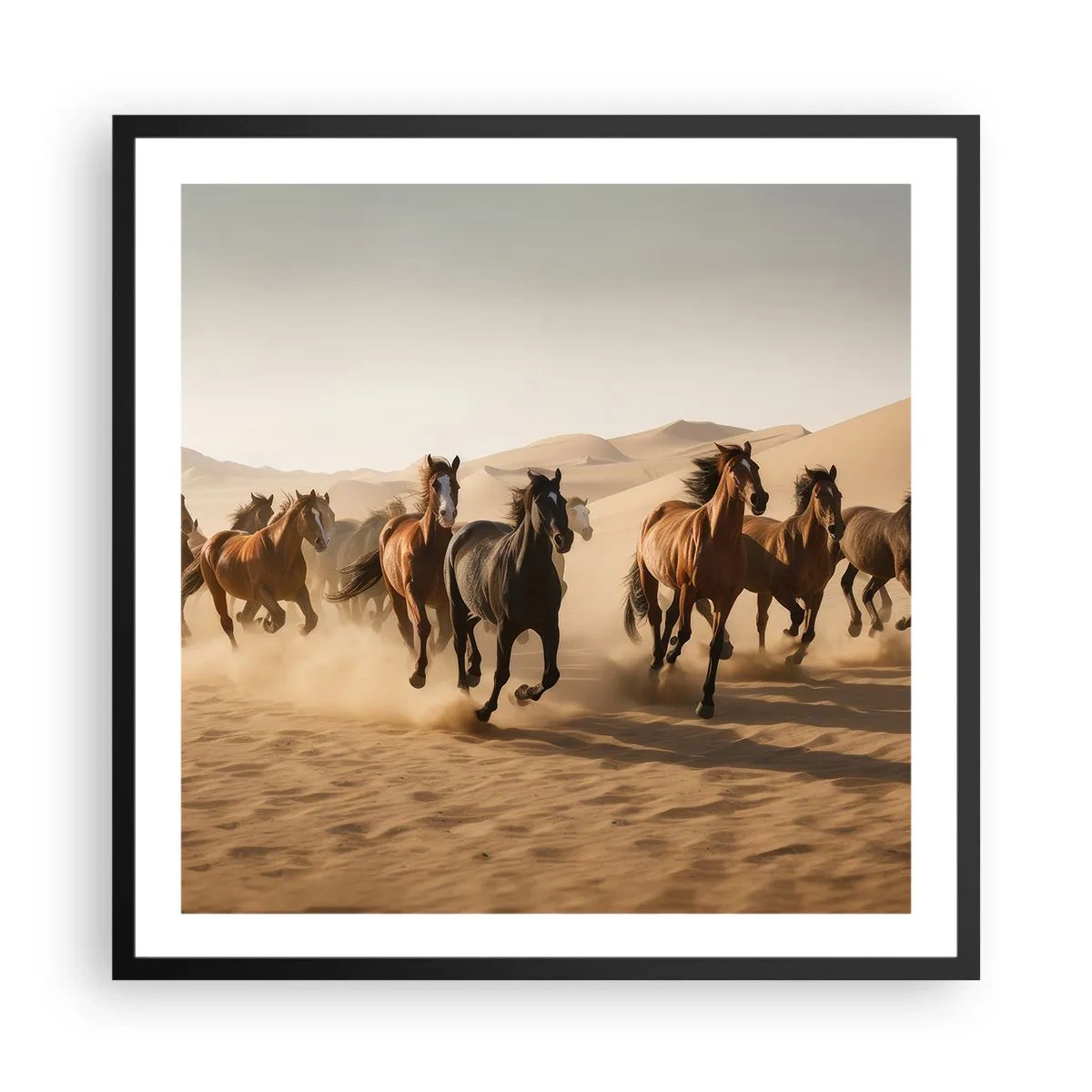 Plakat w czarnej ramie - Wolne jak wiatr - 60x60 cm