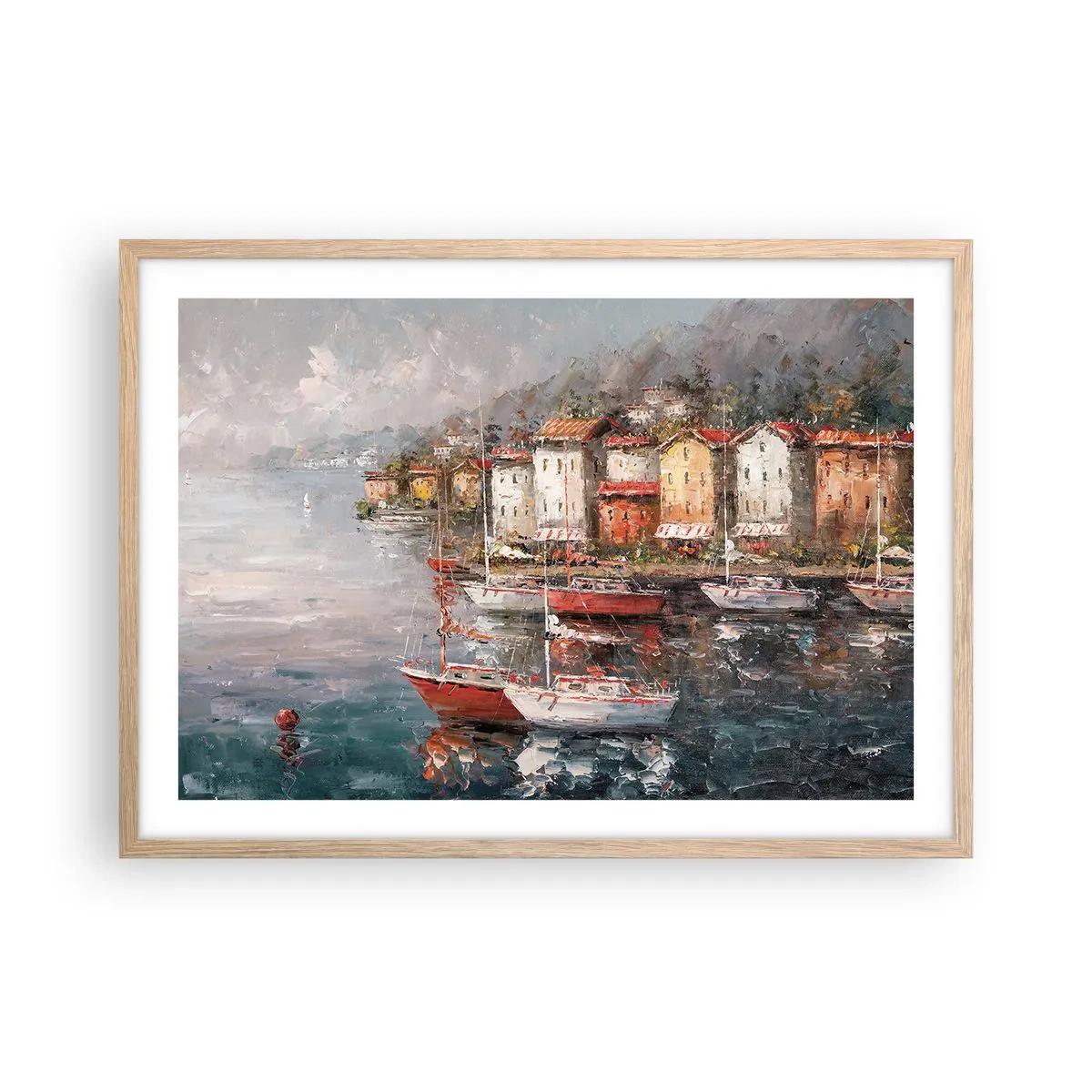 Plakat w ramie jasny dąb - Romantyczna przystań - 70x50 cm