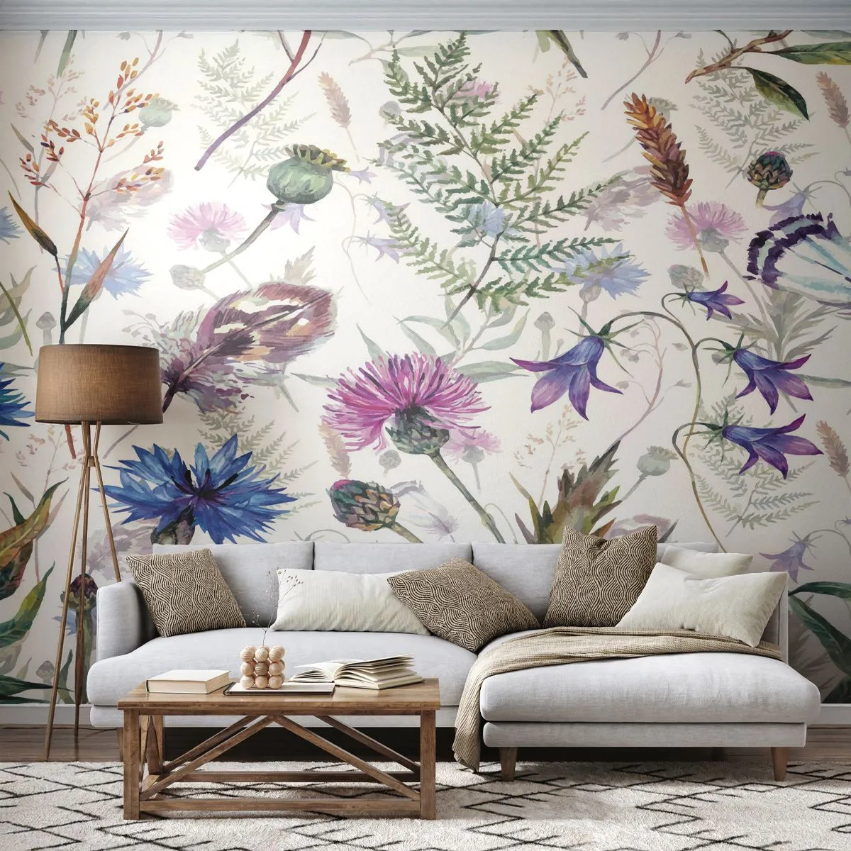 Fototapeta Samoprzylepna Deluxe Sticker - Polski zielnik - Polne Kwiaty, Ogród, Natura - 250x175 cm