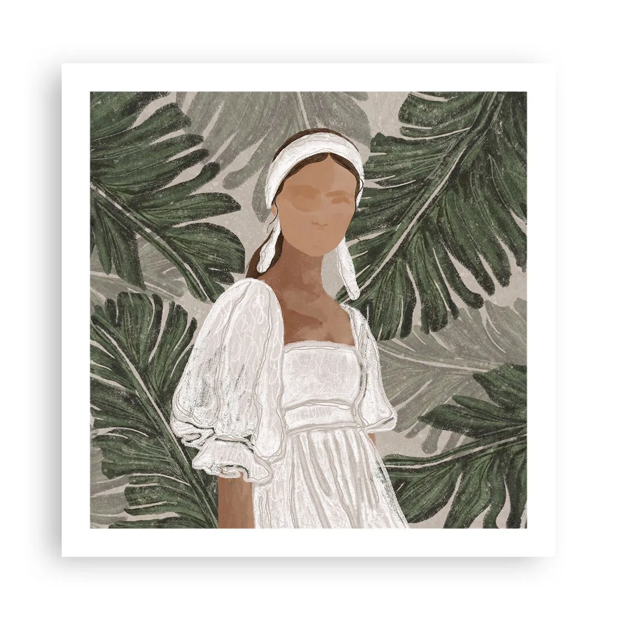 Plakat - Portret egzotyczny - 60x60 cm