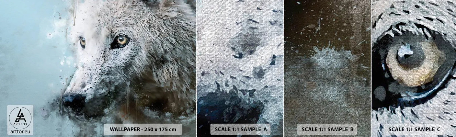 Fototapeta Próbka Premium Canvas - Poznaj wilczą duszę - Zwierzęta, Wilk, Drapieżnik - 100x30 cm