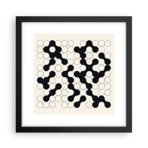 Plakat w czarnej ramie - Chińska gra – wariacja - 30x30 cm