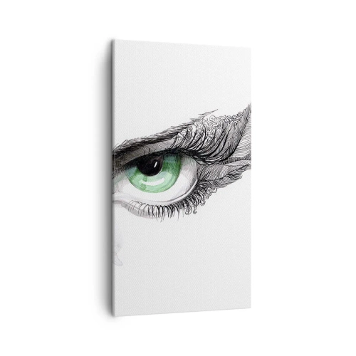 Obraz na płótnie - Piękna i gotowa do ataku - 45x80 cm