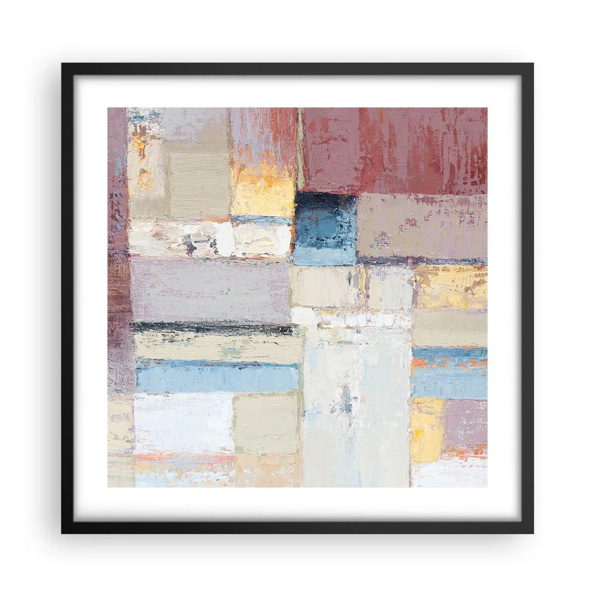 Plakat w czarnej ramie - Spokój geometrii - 50x50 cm