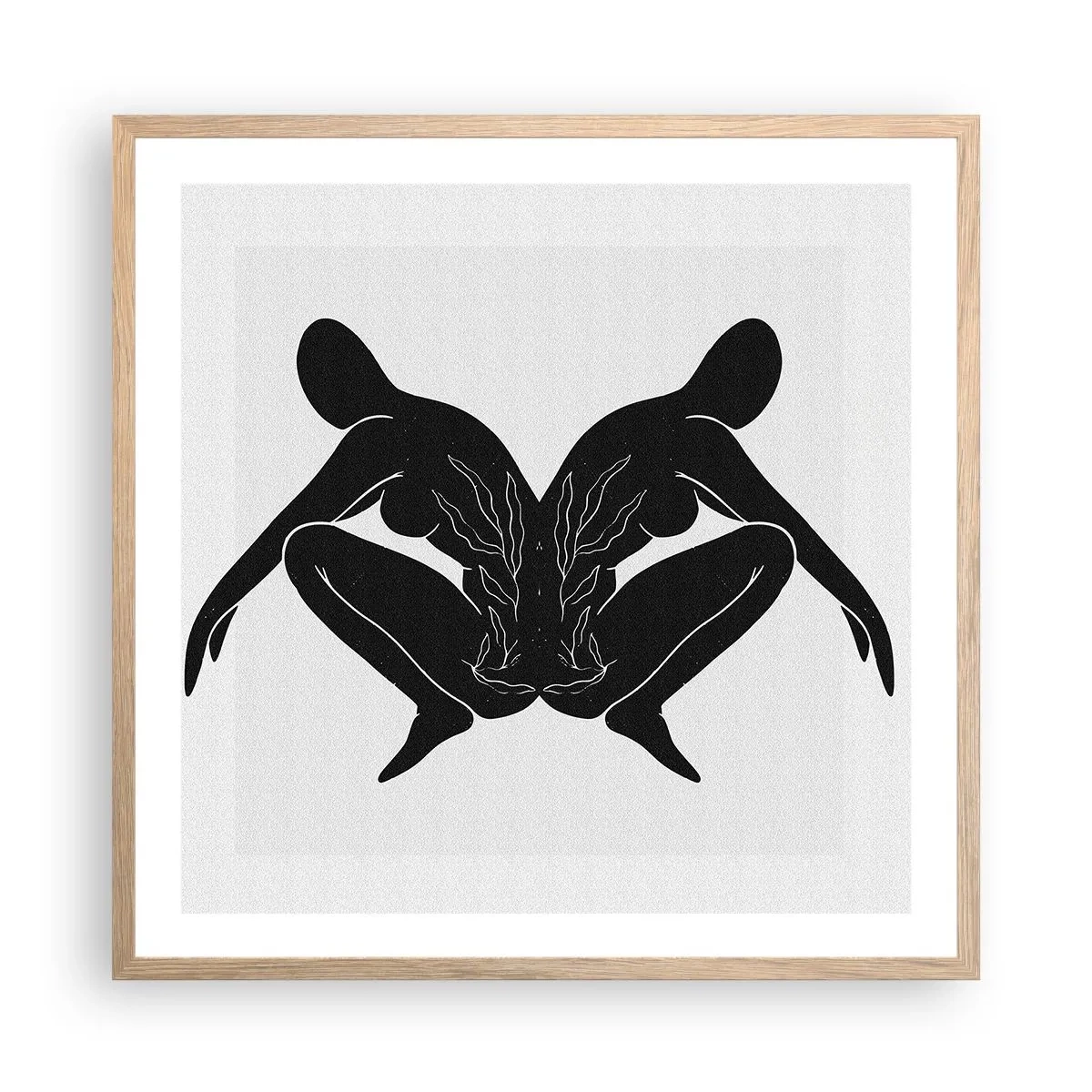 Plakat w ramie jasny dąb - Wspólna dusza - 60x60 cm