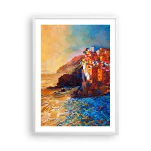 Plakat w białej ramie - Włoskie klimaty - 50x70 cm