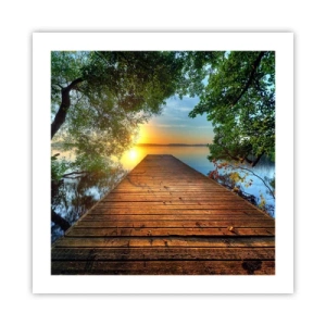 Plakat - Nie śpiesz się, usiądź - 50x50 cm