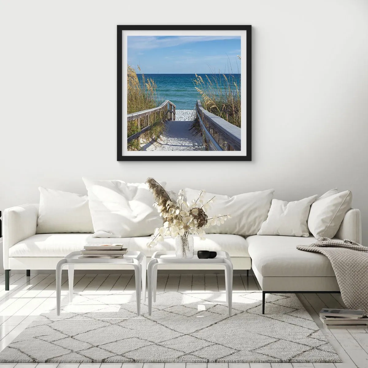Plakat w czarnej ramie - W słońcu, na wietrze - 50x50 cm