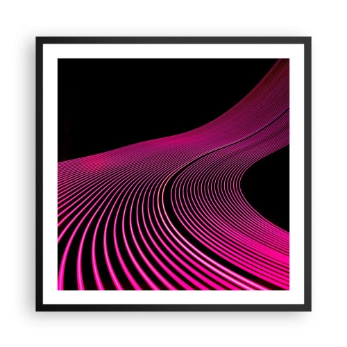 Plakat w czarnej ramie - Aleja światła - 60x60 cm