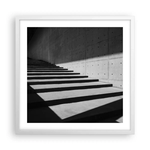 Plakat w białej ramie - Surowa uroda modernizmu - 50x50 cm