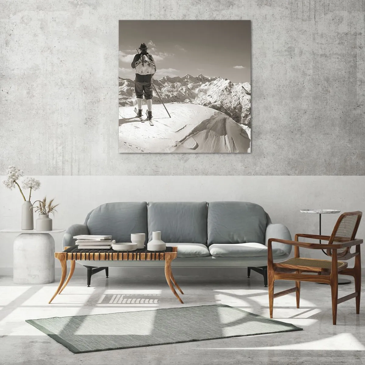 Obraz na szkle - A góry te same - 70x70 cm