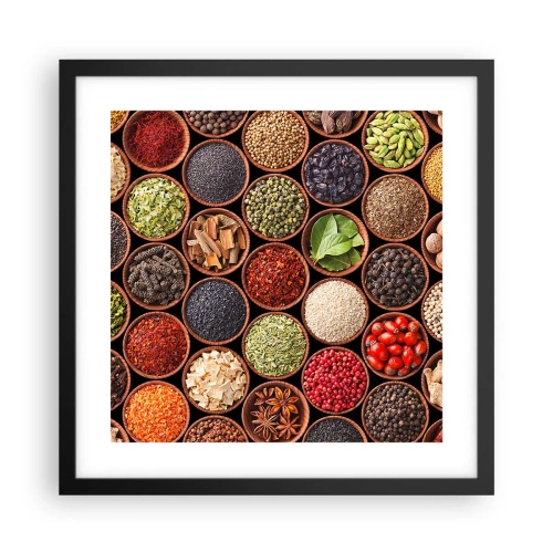 Plakat w czarnej ramie - Wszystkie smaki świata - 40x40 cm