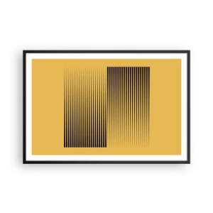 Plakat w czarnej ramie - Kwadratura przeciwieństw - 91x61 cm