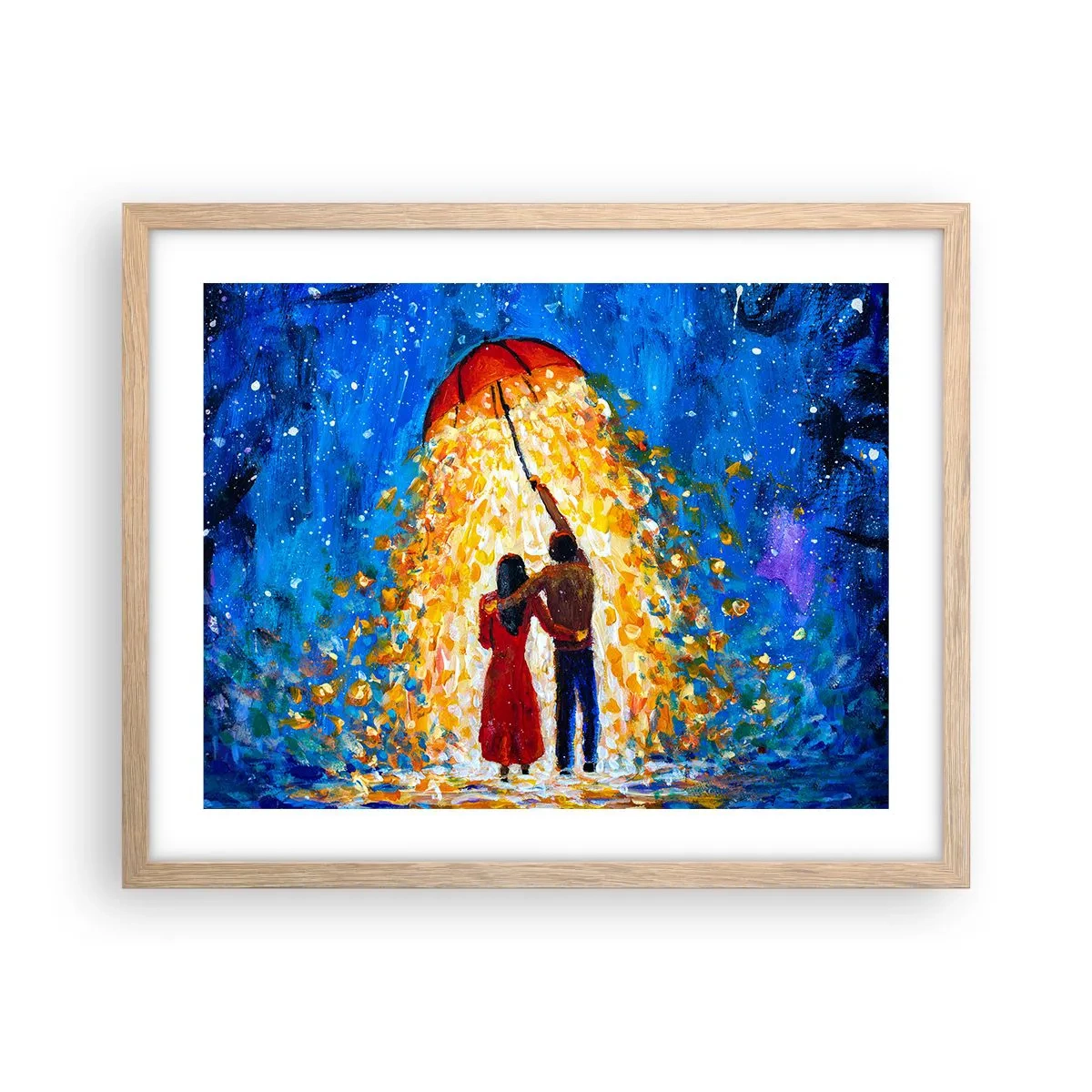 Plakat w ramie jasny dąb - Magia deszczowego wieczoru? - 50x40 cm