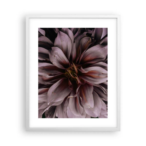 Plakat w białej ramie - Kwietne serce - 40x50 cm