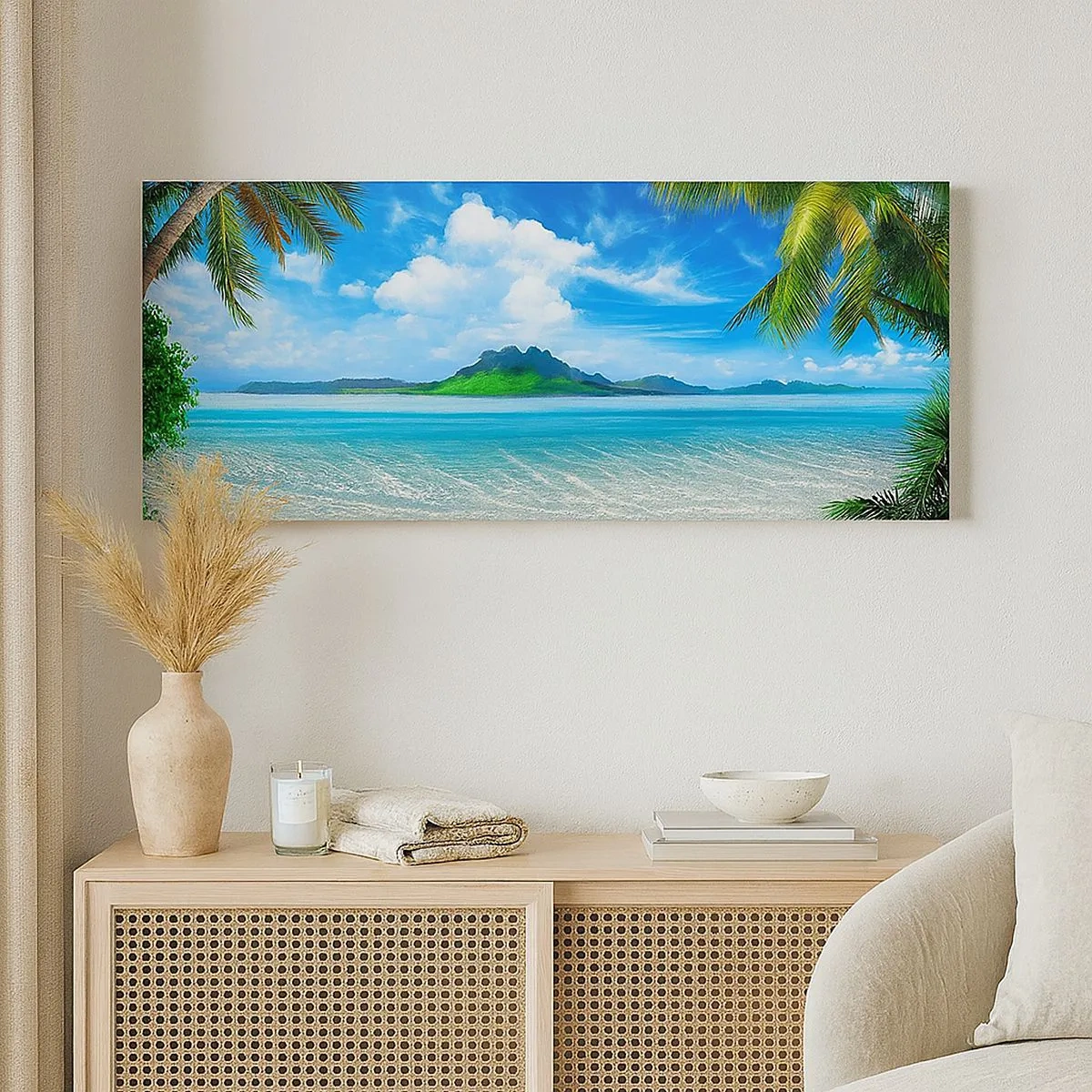 Obraz na płótnie - Kompozycja: tańcząca przestrzeń - 100x40 cm