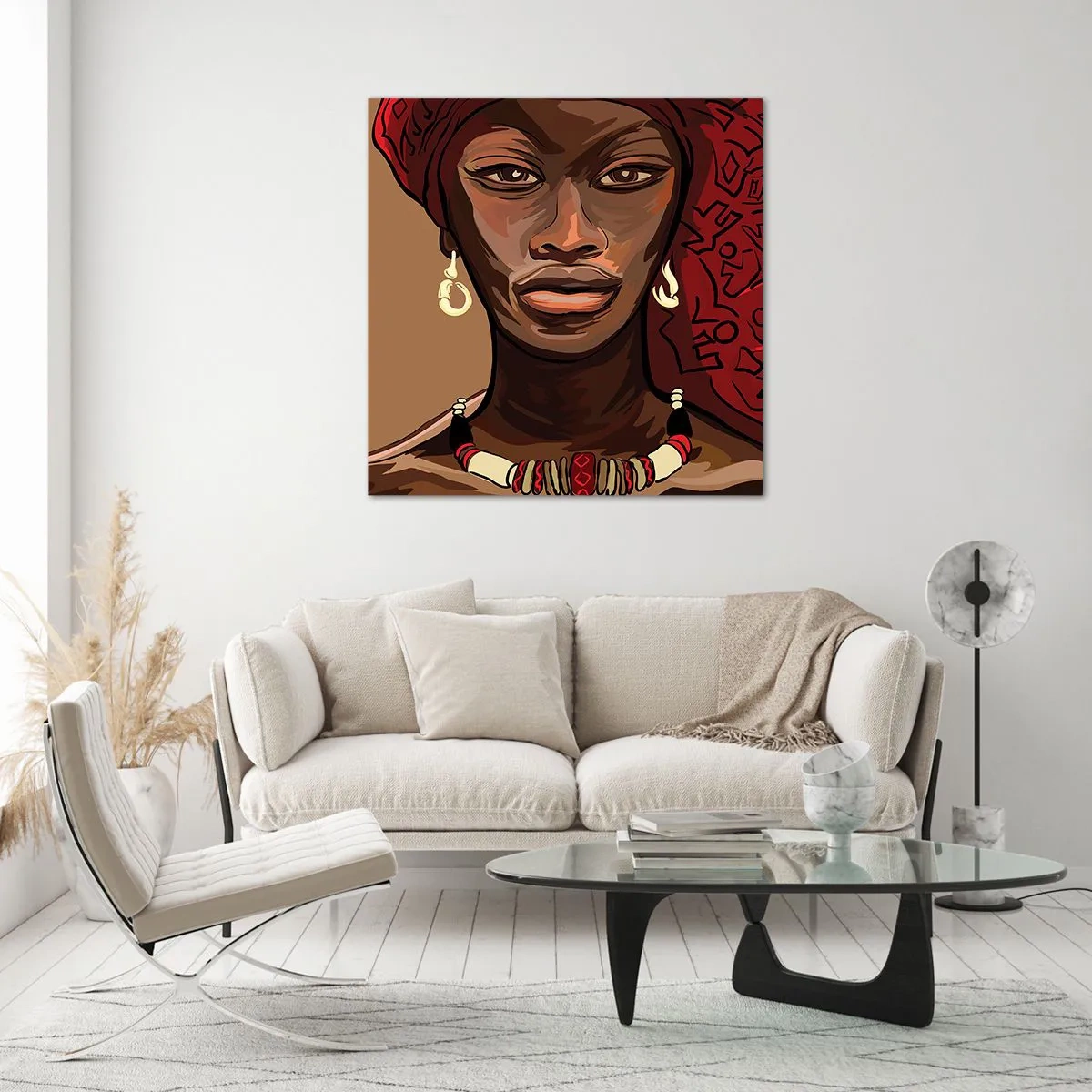 Obraz na szkle - Hebanowa Wenus - 70x70 cm