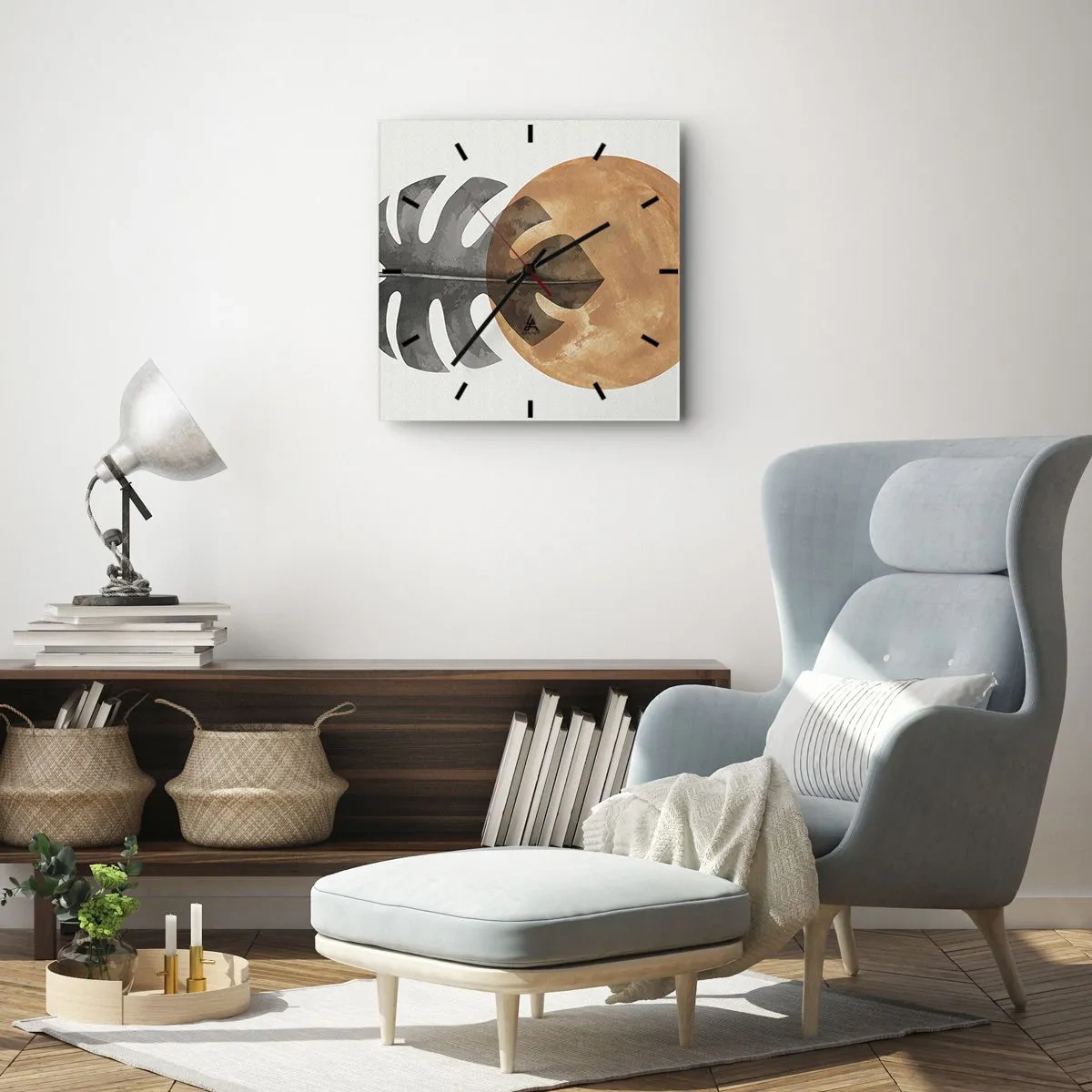 Zegar ścienny - Zawsze słońce - 30x30 cm