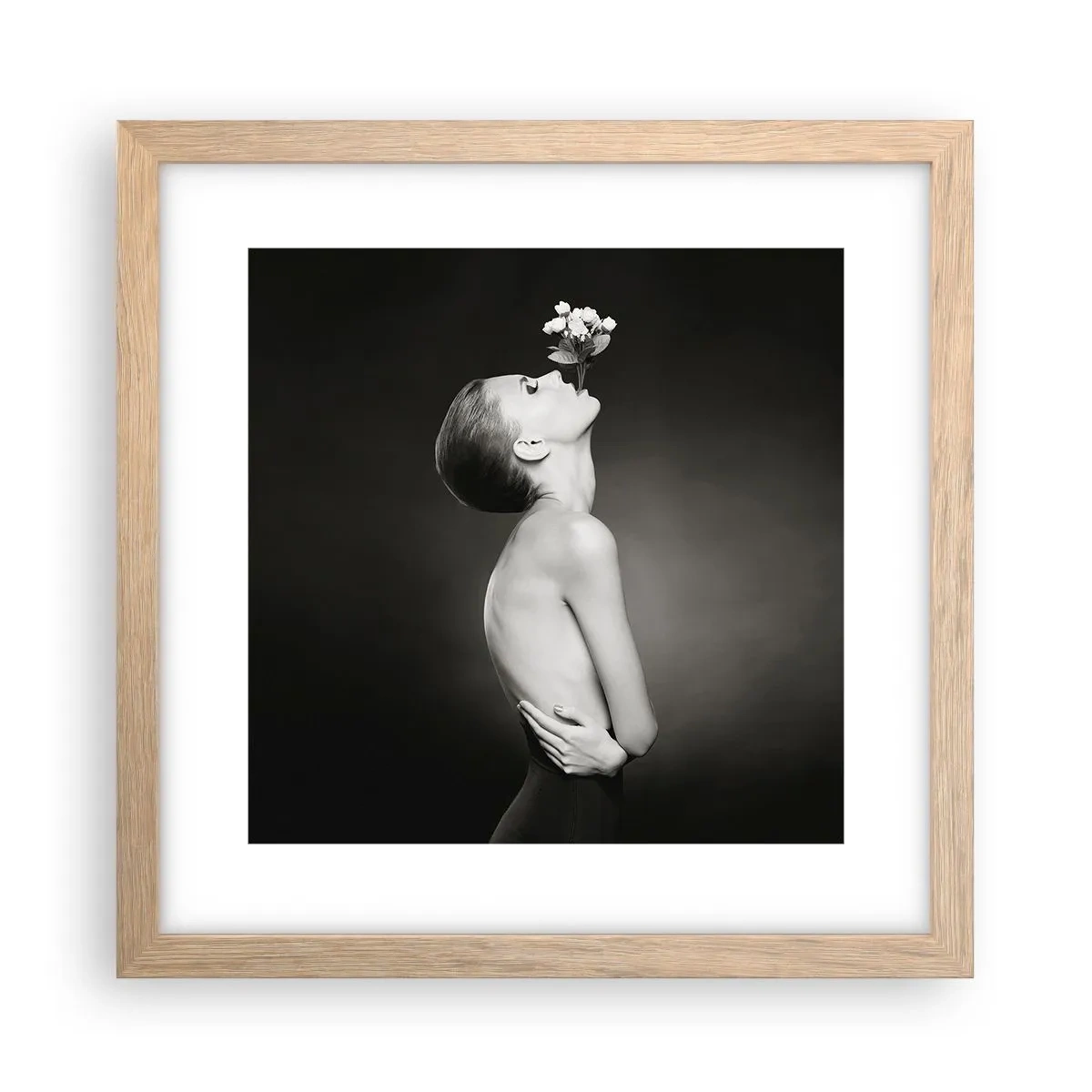 Plakat w ramie jasny dąb - Ekscentryczna elegancja - 30x30 cm