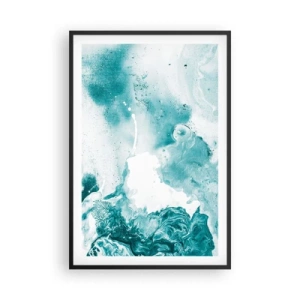 Plakat w czarnej ramie - Rozlewiska błękitu - 61x91 cm