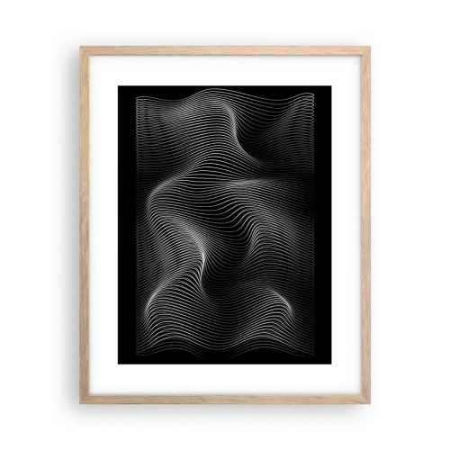 Plakat w ramie jasny dąb - Taniec światła w przestrzeni - 40x50 cm