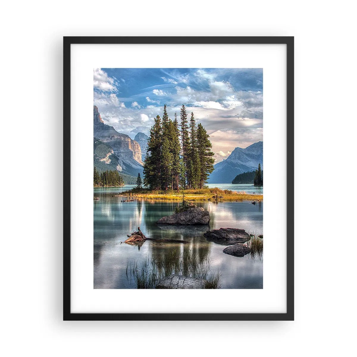 Plakat w czarnej ramie - Nad wodą wielką i czystą… - 40x50 cm