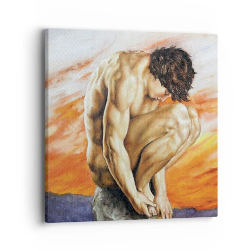 Obraz na płótnie - Zatopiony w sobie - 40x40 cm
