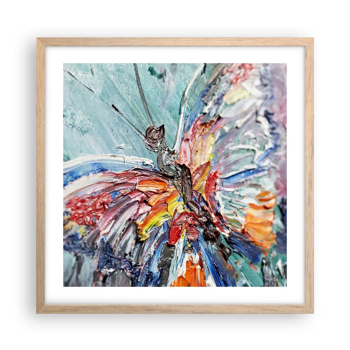 Plakat w ramie jasny dąb - Pomalowany przez naturę - 50x50 cm