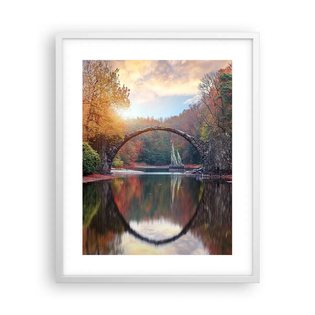 Plakat w białej ramie - Po drugiej stronie lustra - 40x50 cm