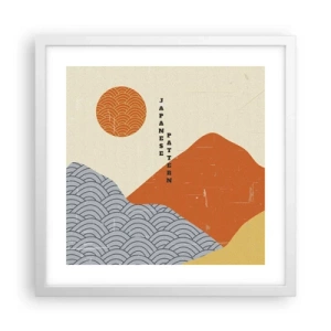 Plakat w białej ramie - W japońskim duchu - 40x40 cm
