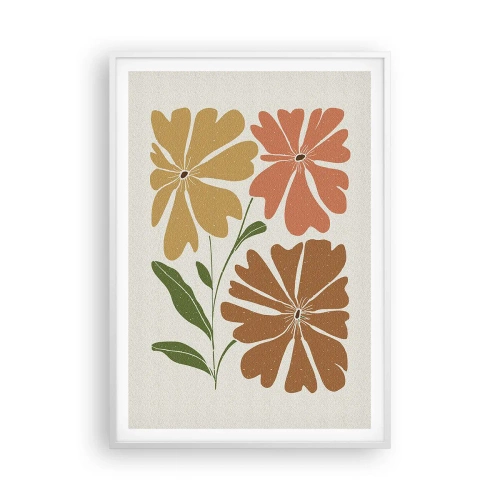 Plakat w białej ramie - Natura i geometria - 70x100 cm