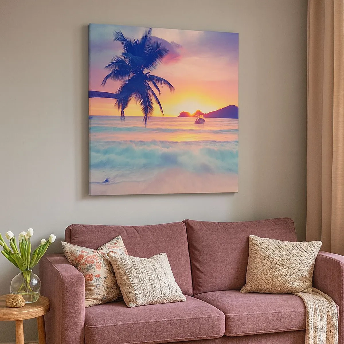 Obraz na płótnie - Wieczór w zatoce - 30x30 cm