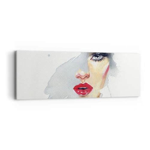 Obraz na płótnie - Odbicie w kropli wody - 90x30 cm