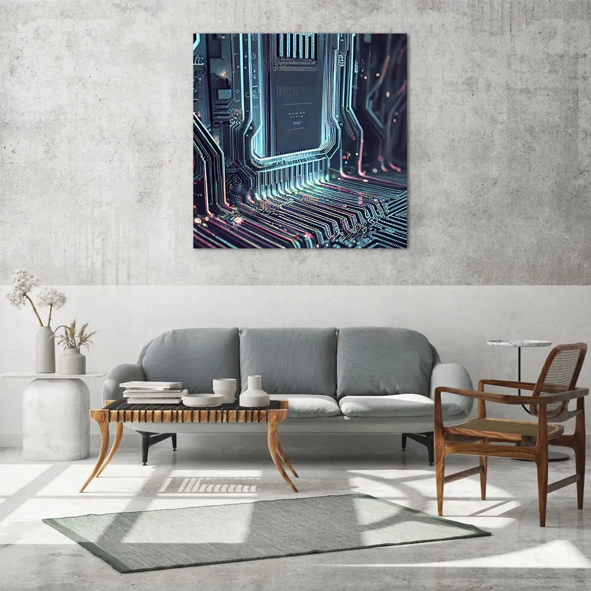 Obraz na szkle - Tak sobie myślę… - 30x30 cm