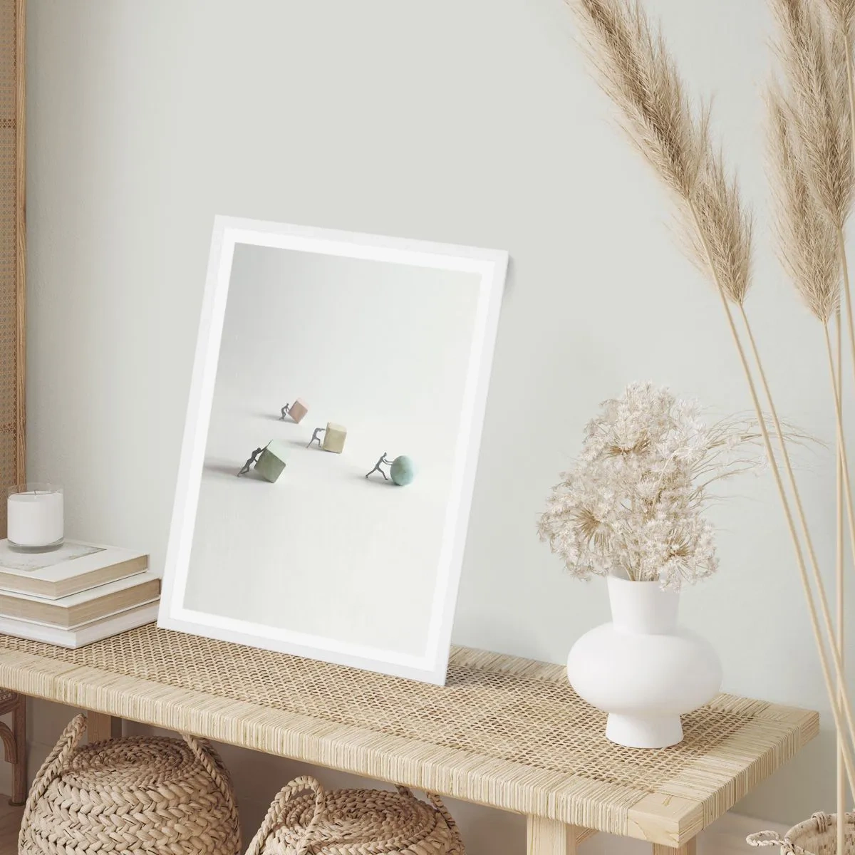 Plakat w białej ramie - Samo życie - 40x50 cm