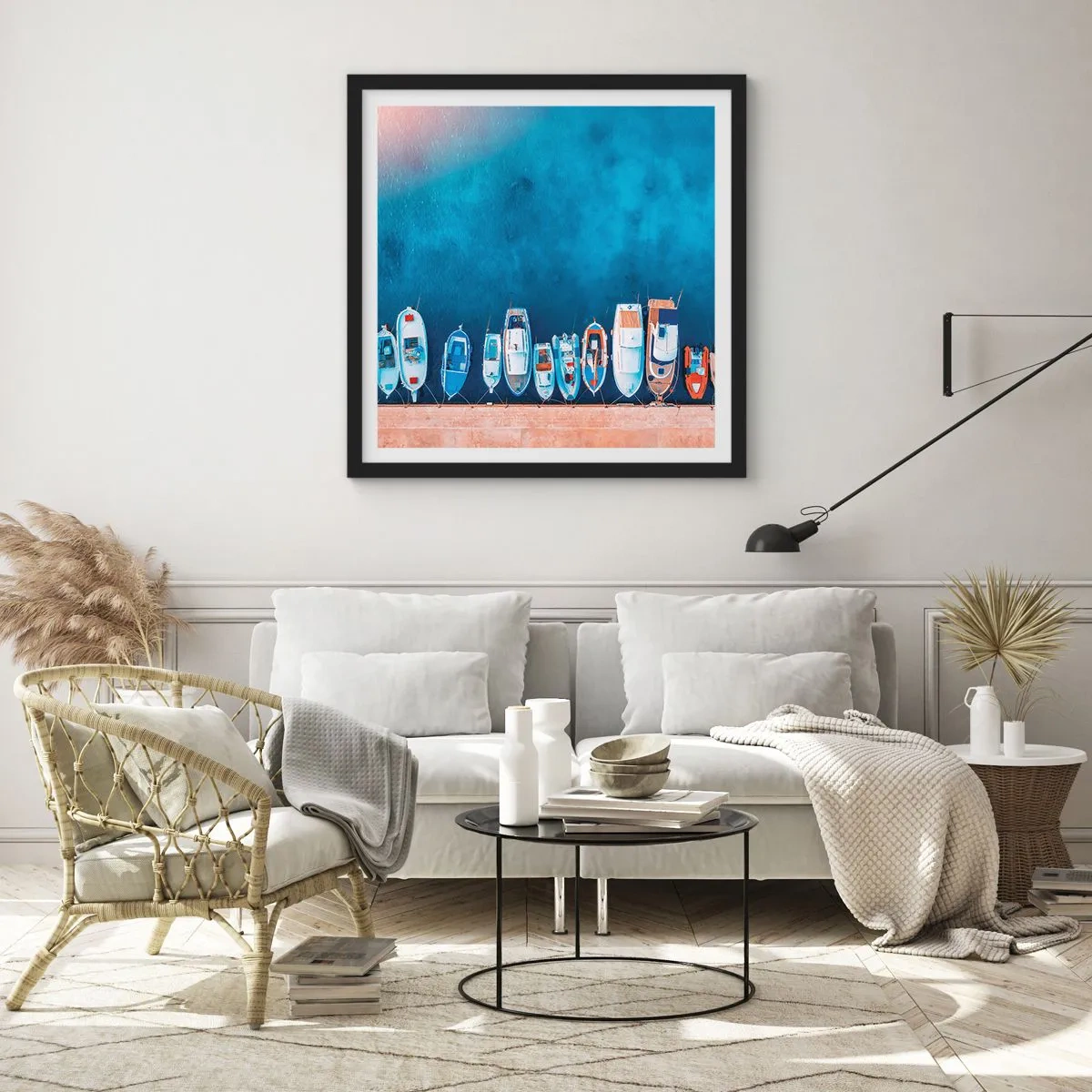 Plakat w czarnej ramie - W jednym rzędzie - 40x40 cm