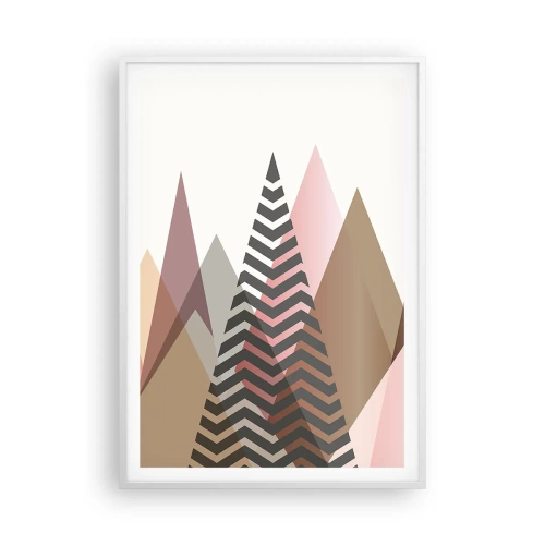 Plakat w białej ramie - Piramidalny widok - 70x100 cm
