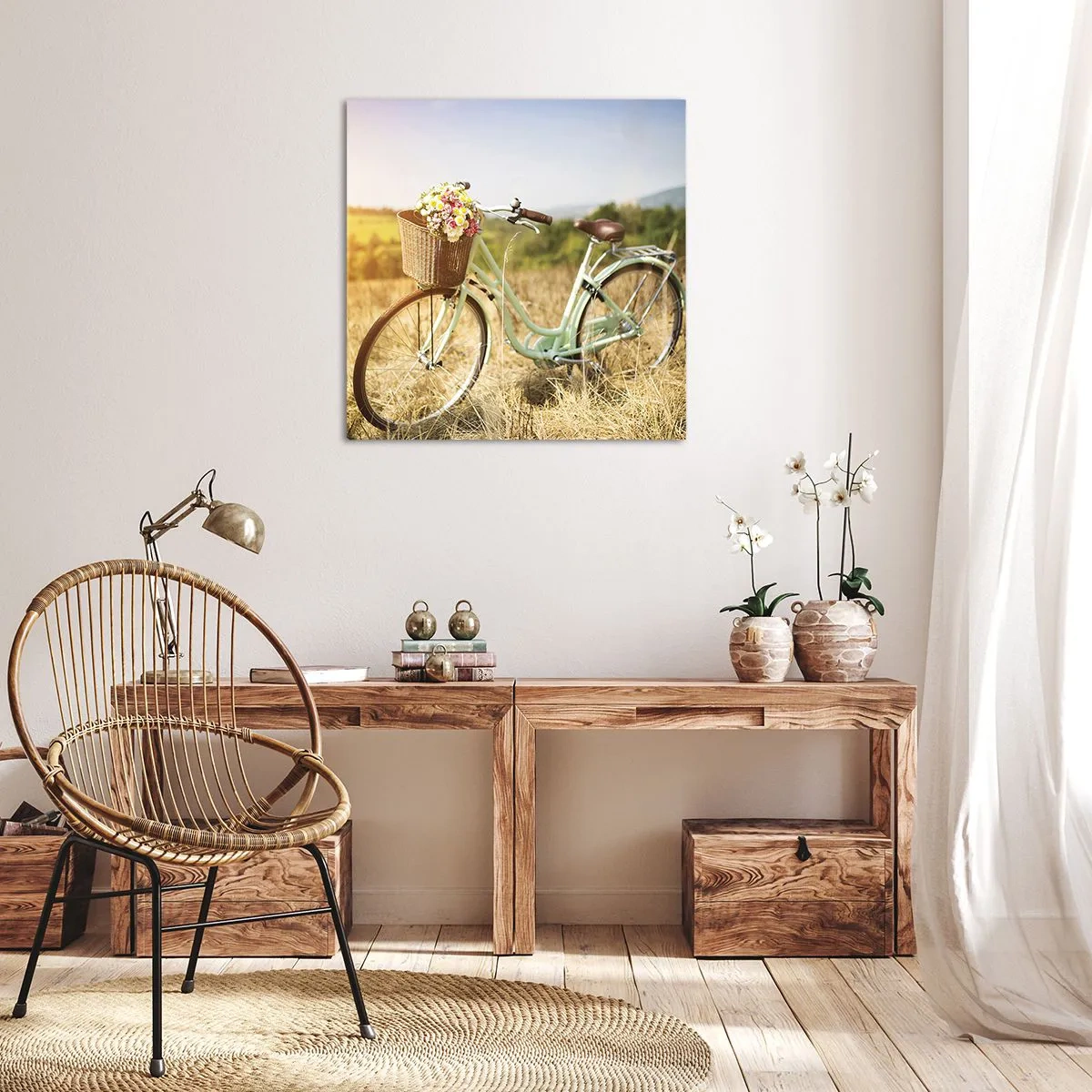 Obraz na płótnie - Zostanę tu chwilę - 60x60 cm