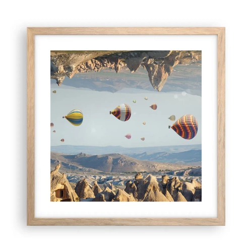 Plakat w ramie jasny dąb - Tu wszystko jest możliwe - 40x40 cm