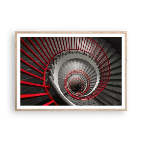 Plakat w ramie jasny dąb - Zabawy architektury - 100x70 cm