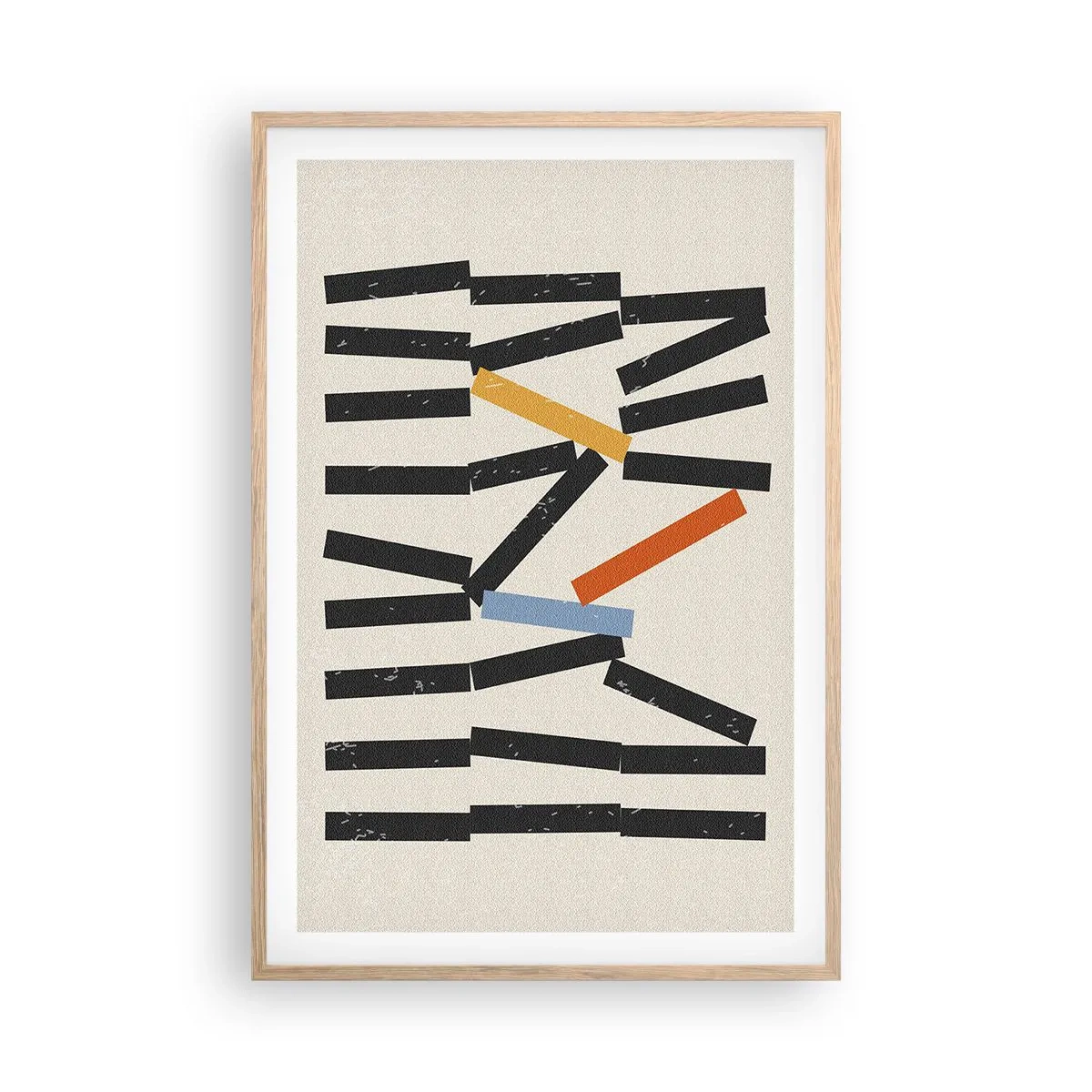 Plakat w ramie jasny dąb - Domino – kompozycja - 61x91 cm