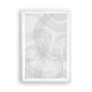 Plakat w białej ramie - Nie ma prostej drogi - 61x91 cm