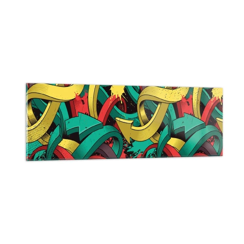 Obraz na szkle - Którędy do celu? - 90x30 cm