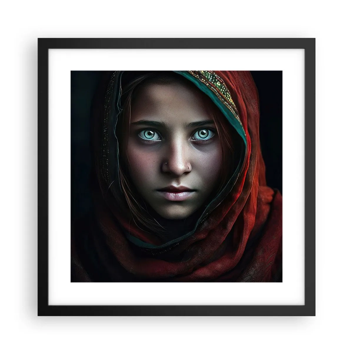 Plakat w czarnej ramie - Wschodnia księżniczka - 40x40 cm