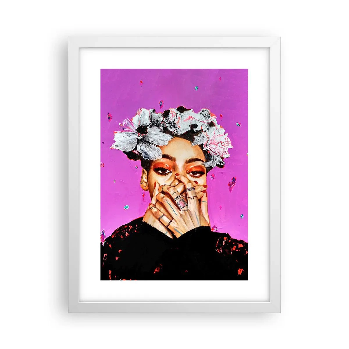 Plakat w białej ramie - Trochę szalona - 30x40 cm